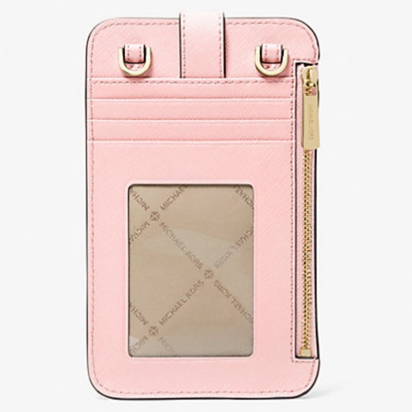 MK Saffiano Leather Smartphone Crossbody Bag - Picture 4 of 7